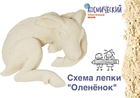 Схема лепки Олененок