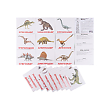 Набор больших обучающих карточек 20 шт. "Динозавры"   