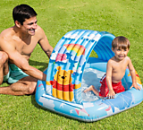 Детский надувной бассейн "Винни Пух" с навесом 109х102х71