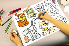 Коврик-раскраска многоразовый "Зверюшки" 