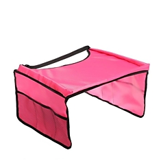 Столик-органайзер для детского автокресла, розовый